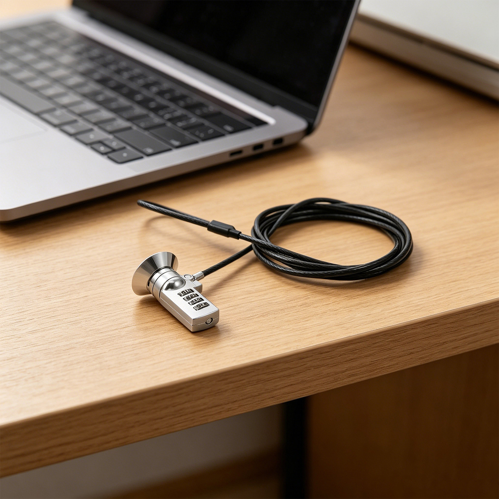 Laptop Lock Cable - 1 Set Kunci Laptop Kombinasi 4