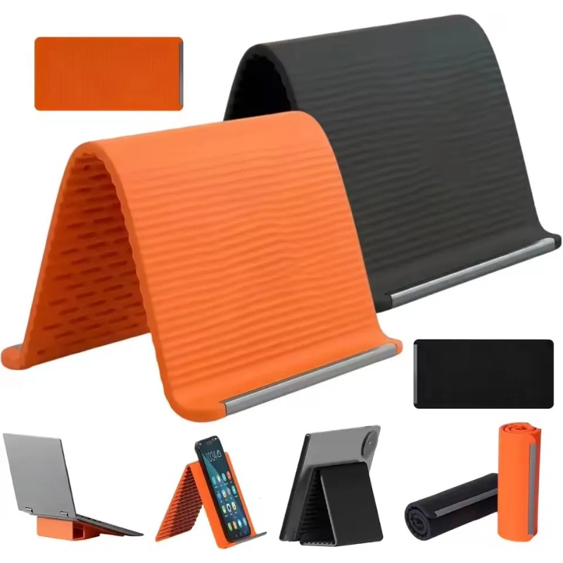 Laptop Accessories For Office - Penyangga Ponsel Silikon Lipat Fleksibel, Portabel,