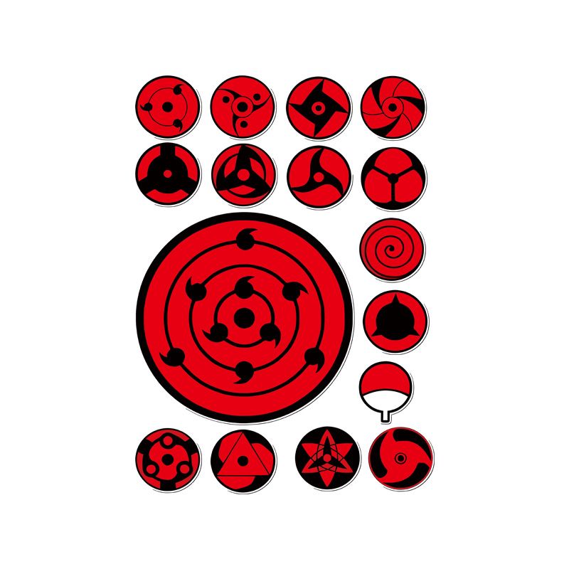 Laptop Accessories Wholesale - Set Stiker Mata Sharingan, Stiker Vinyl