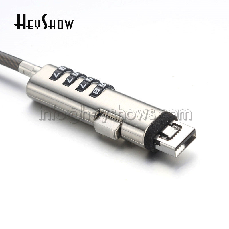 Laptop Lock Cable - Kunci Keamanan Laptop USB Port Terlindungi