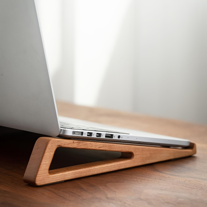 Laptop Accessories Design - Stand Laptop Kayu Lipat Portabel -