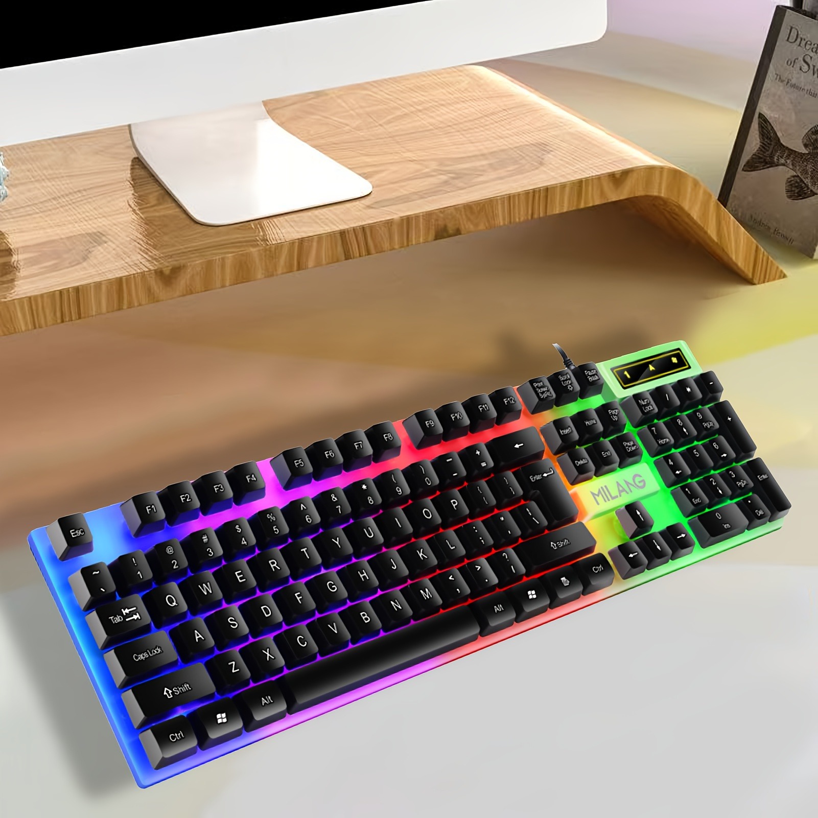 1pcsRGB Set Keyboard dan Mouse - Laptop Accessories Combo Set ulasan dan harga