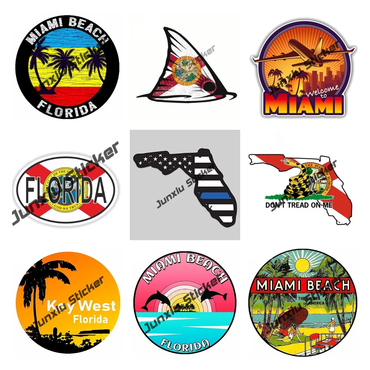 Stiker Bendera Florida Kreatif - Laptop Accessories Logo ulasan dan harga