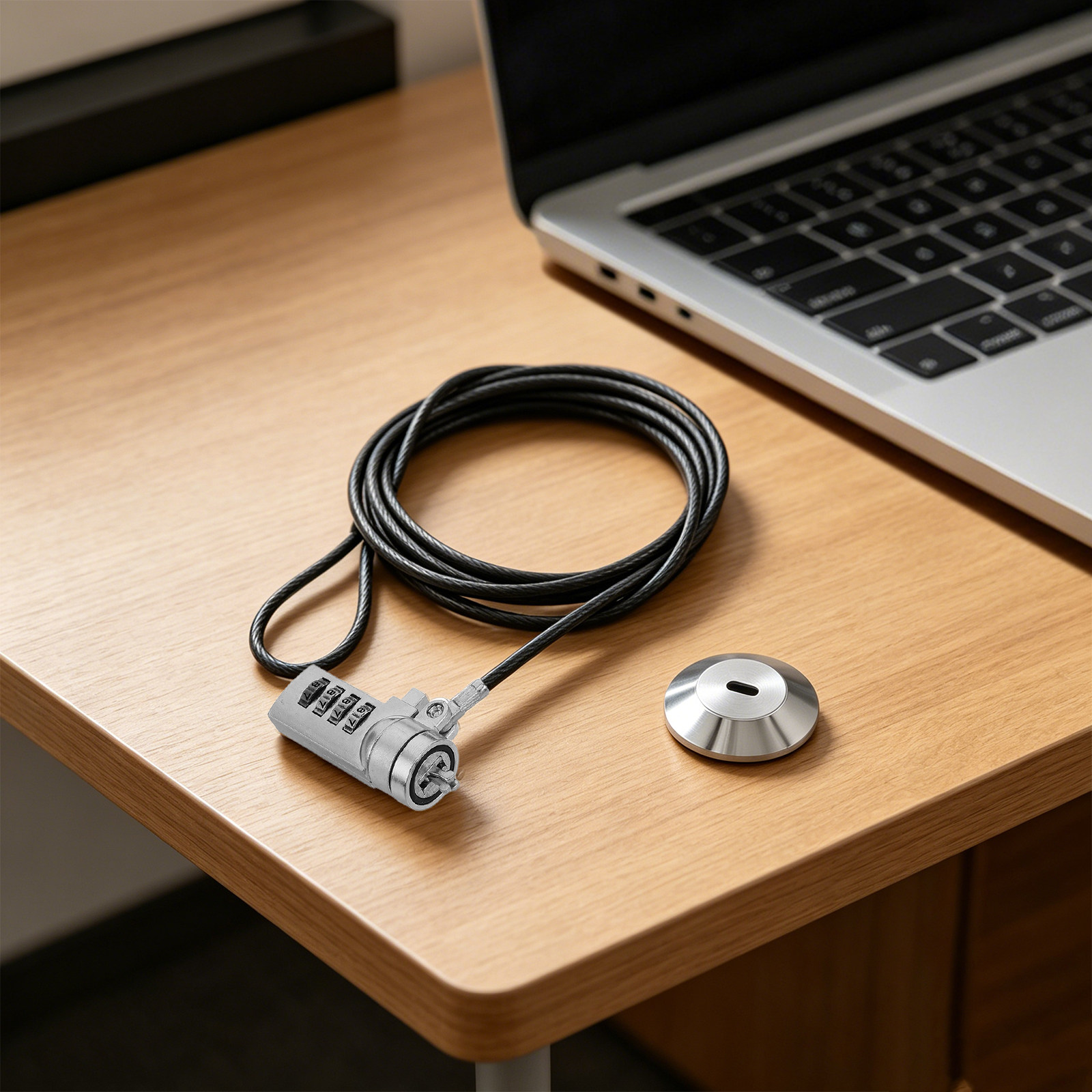 1 Set Kunci Laptop Kombinasi 4 - Laptop Lock Cable ulasan dan harga