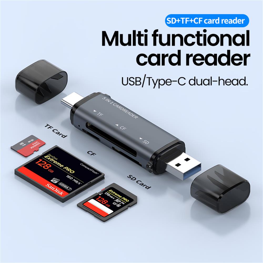 Pembaca Kartu USB 5 IN 1 Tipe  - Laptop Accessories For Programmers ulasan dan harga