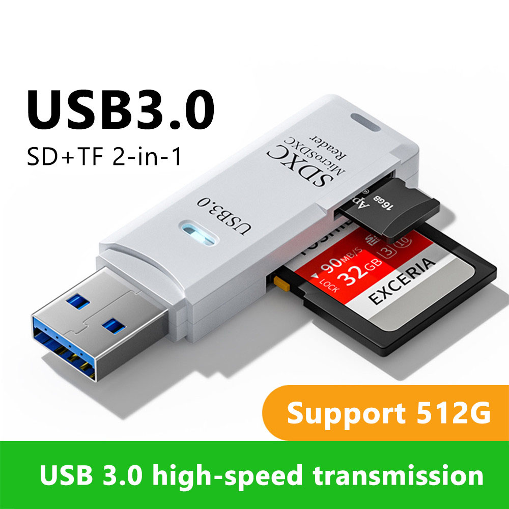 Pembaca Kartu 2 In 1 USB 3.0 P - Laptop Accessories For Programmers ulasan dan harga
