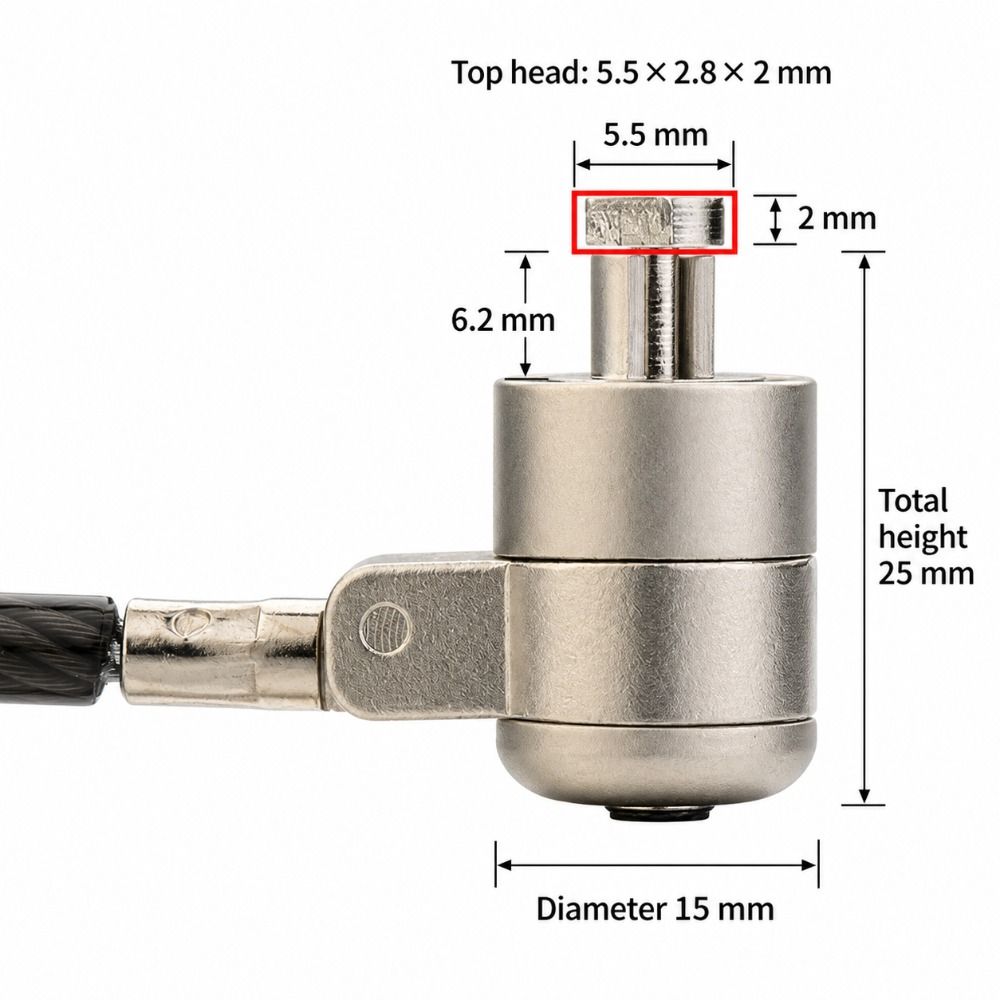Kabel Pengaman Laptop Baja Ber - Laptop Lock Cable ulasan dan harga