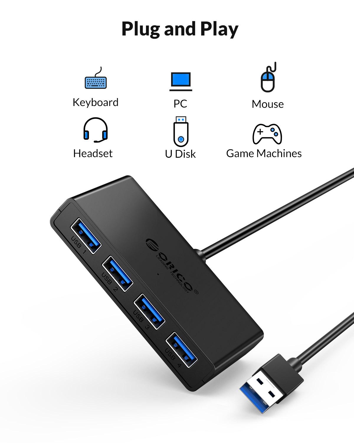 ORICO Hub USB 4 Port Multi USB - Laptop Accessories For Programmers ulasan dan harga