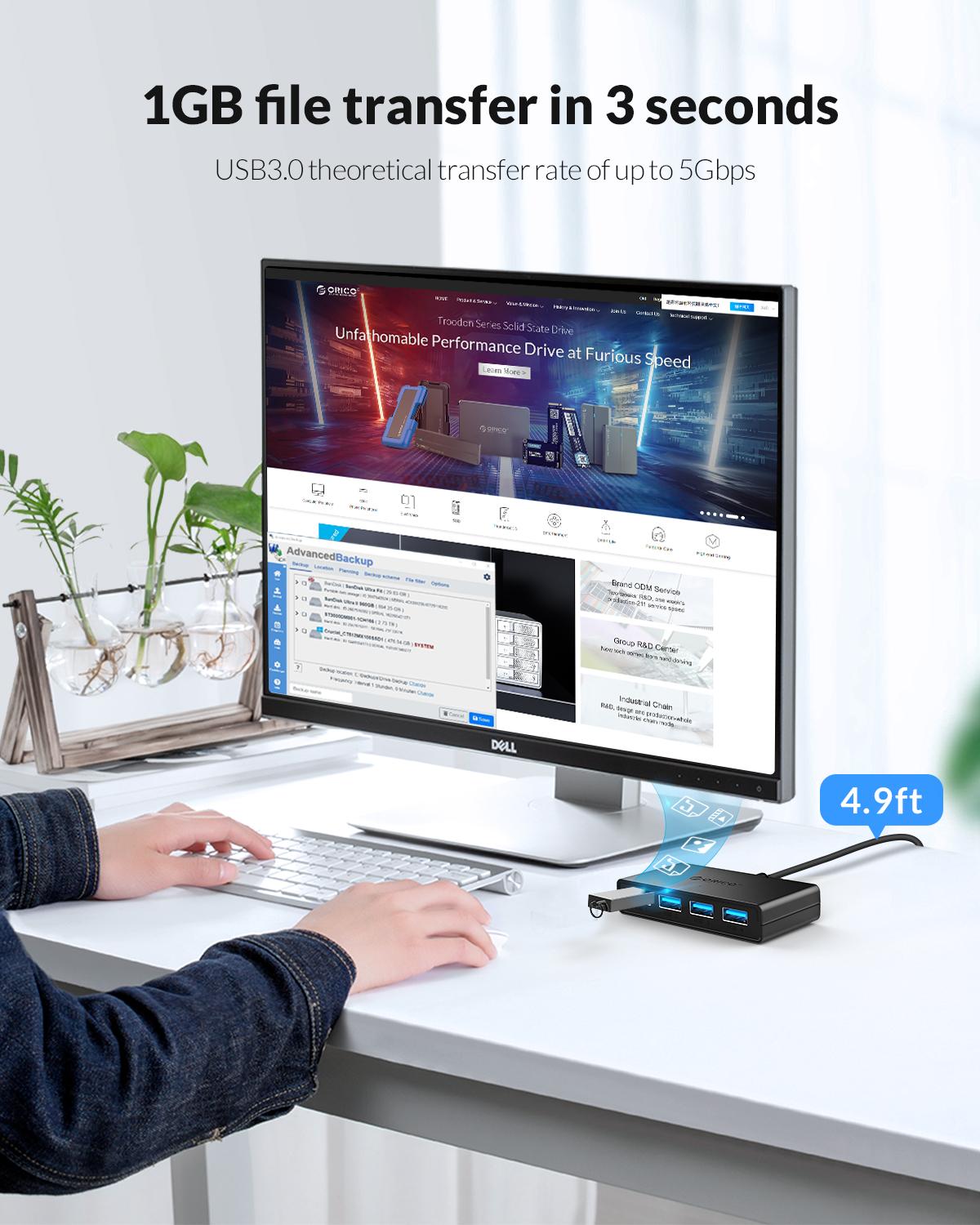 ORICO Hub USB 4 Port Multi USB - Laptop Accessories For Programmers ulasan dan harga