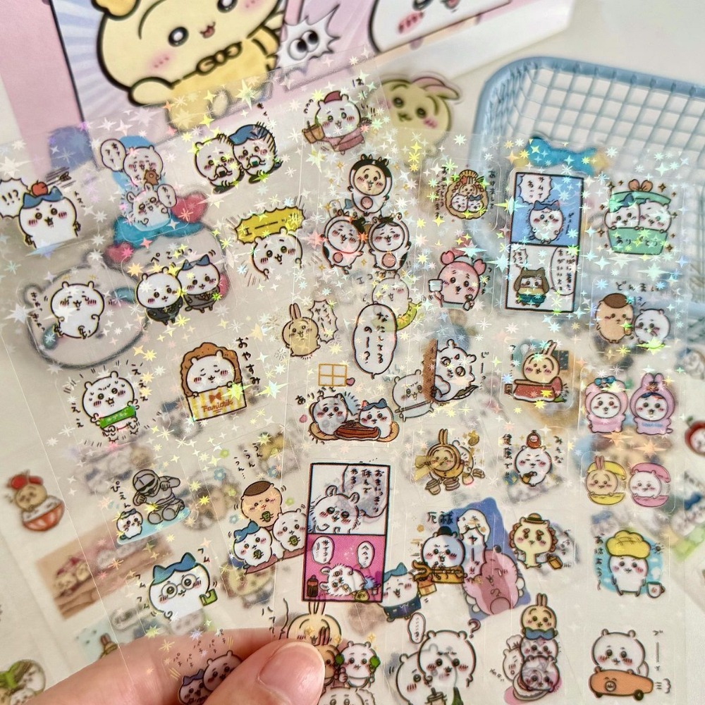30 Buah Stiker Laser Chiikawa  - Laptop Accessories Wholesale ulasan dan harga