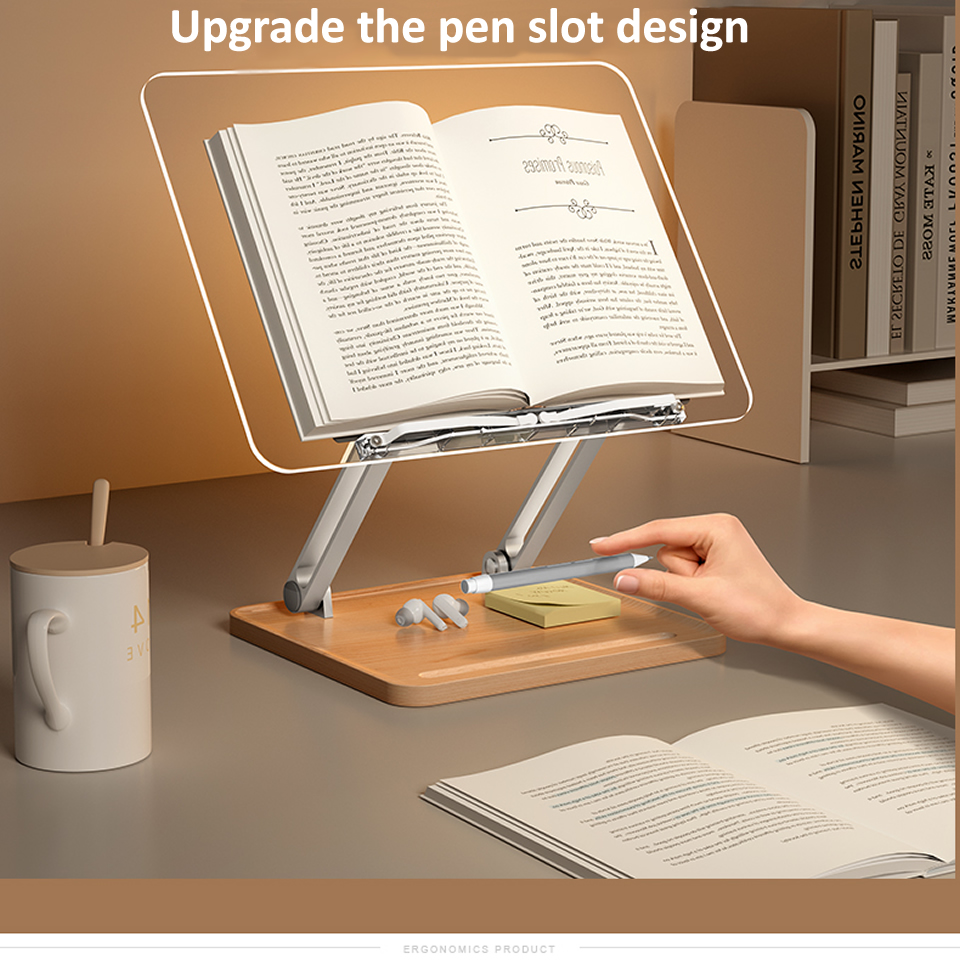 Stand Baca Kayu dengan Lampu A - Laptop Accessories For Office ulasan dan harga