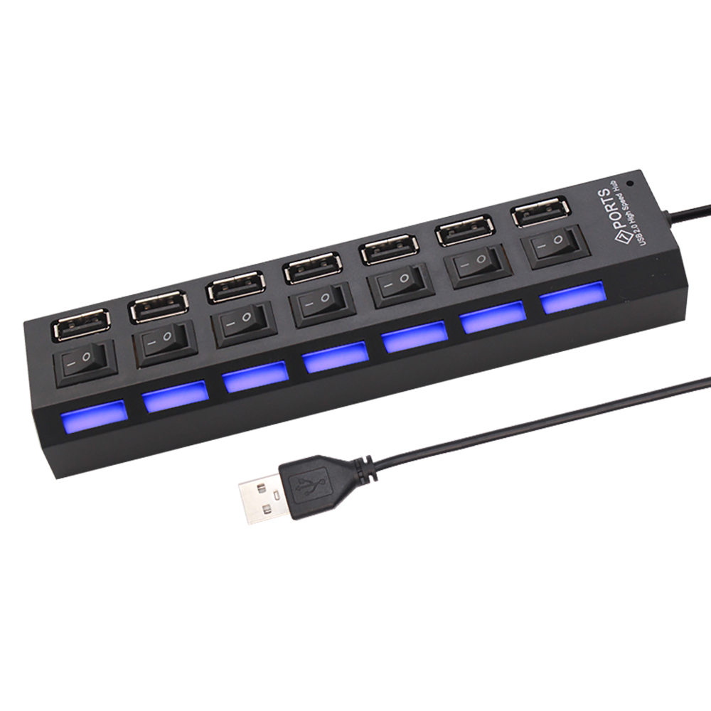 Pemisah Hub USB 2.0 7 Port unt - Laptop Accessories For Office ulasan dan harga