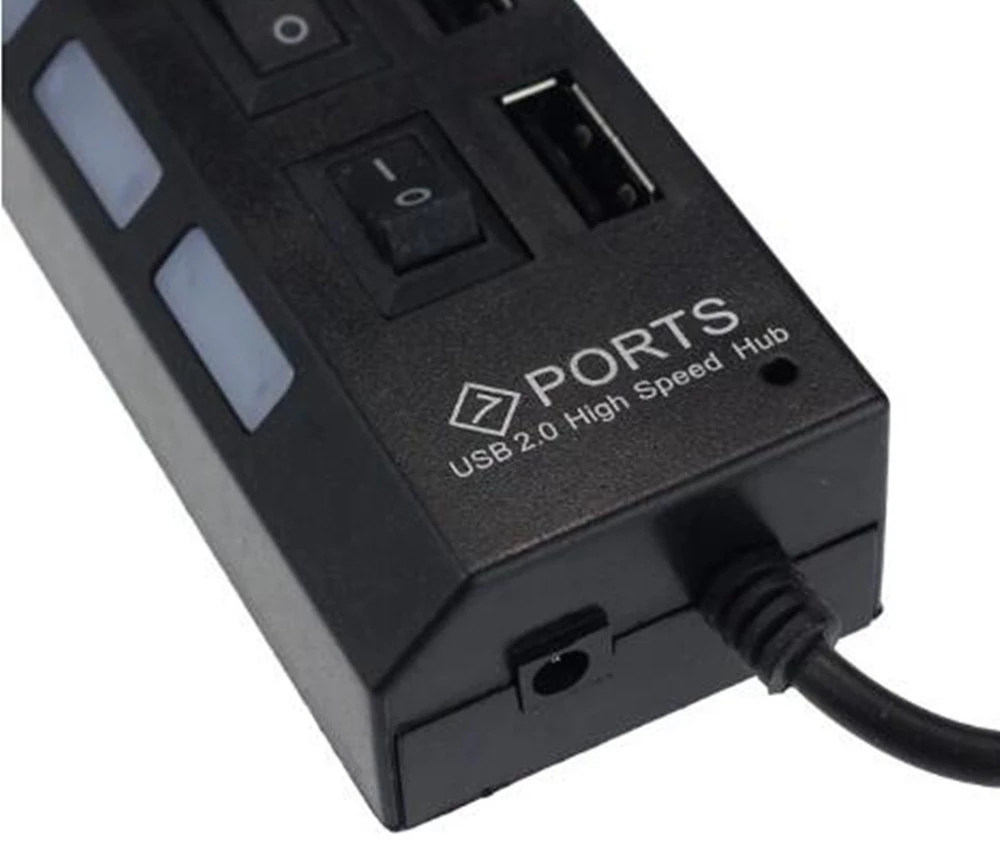 Pemisah Hub USB 2.0 7 Port unt - Laptop Accessories For Office ulasan dan harga